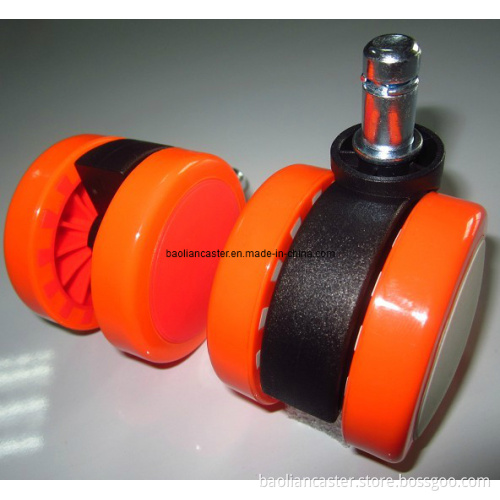 Caster/Caster Wheel/Furniture Caster PU with Two Color/Chair Castor